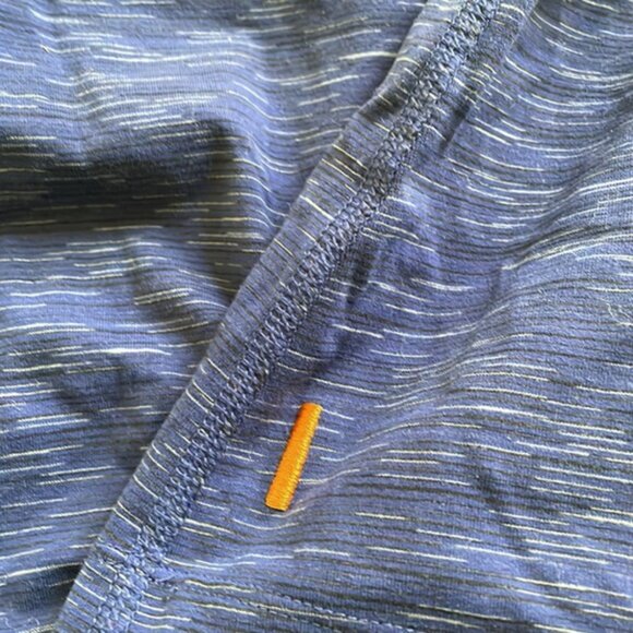 Lucy Heart Center Blue Sleeveless Fitted Tank Top with Ruched Front Size Small - Picture 4 of 6